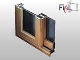 Infissi Scorrevoli in alluminio legno all.co® wood s
